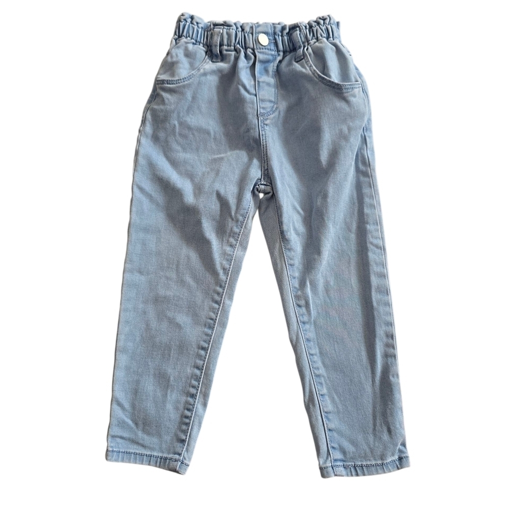 Zara Kids Light Blue Elastic Waist Jeans Lightweight Size 2/3 Girls Denim